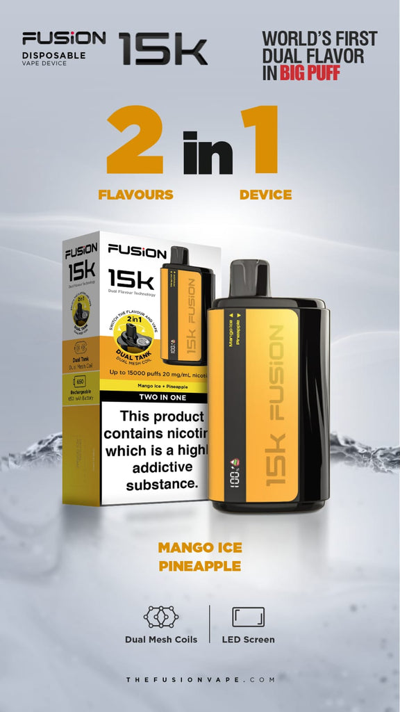 Fusion By IVG Dual Tank Two In One 20MG 15000 Puffs New Arrival