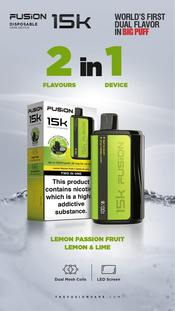 Fusion By IVG Dual Tank Two In One 20MG 15000 Puffs New Arrival