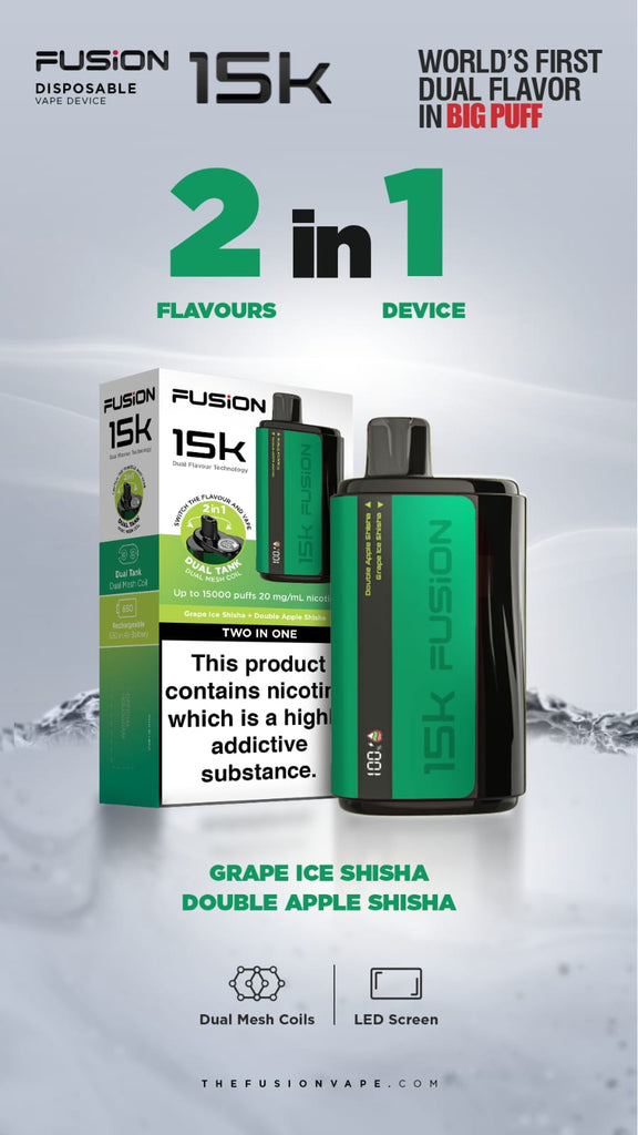 Fusion By IVG Dual Tank Two In One 20MG 15000 Puffs New Arrival