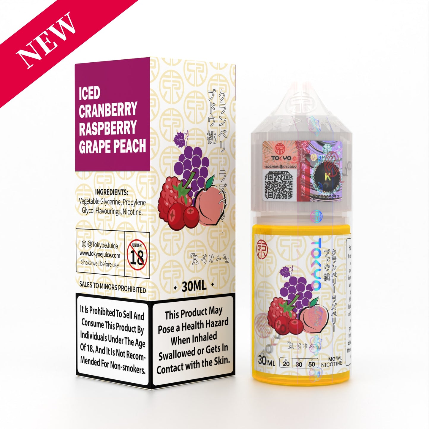 Tokyo Classic Series Cranberry Raspberry Grape Peach 30ml