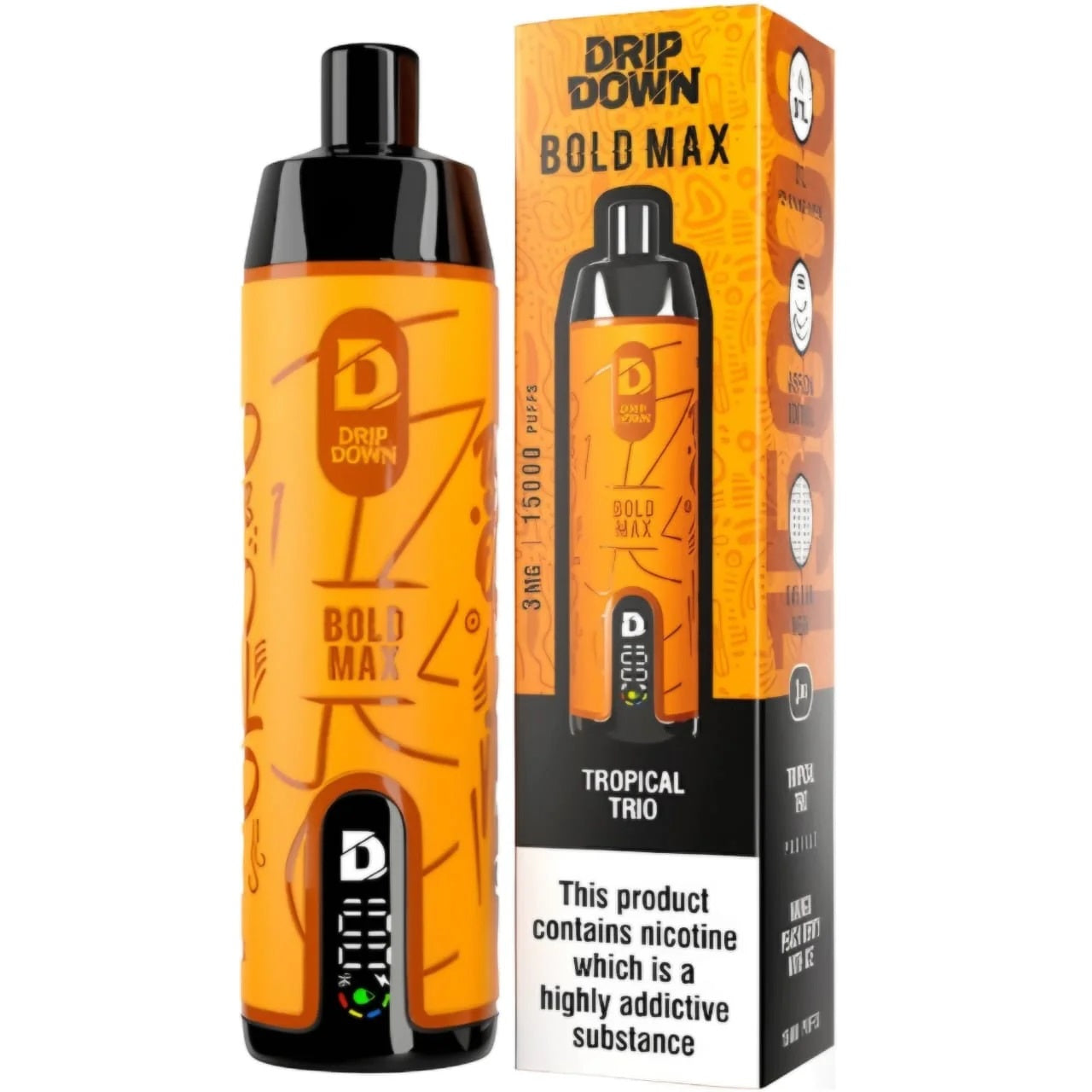 Drip Down Bold Max 3MG 15000 Puffs New Arrival