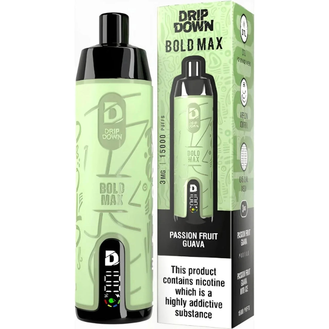 Drip Down Bold Max 3MG 15000 Puffs New Arrival