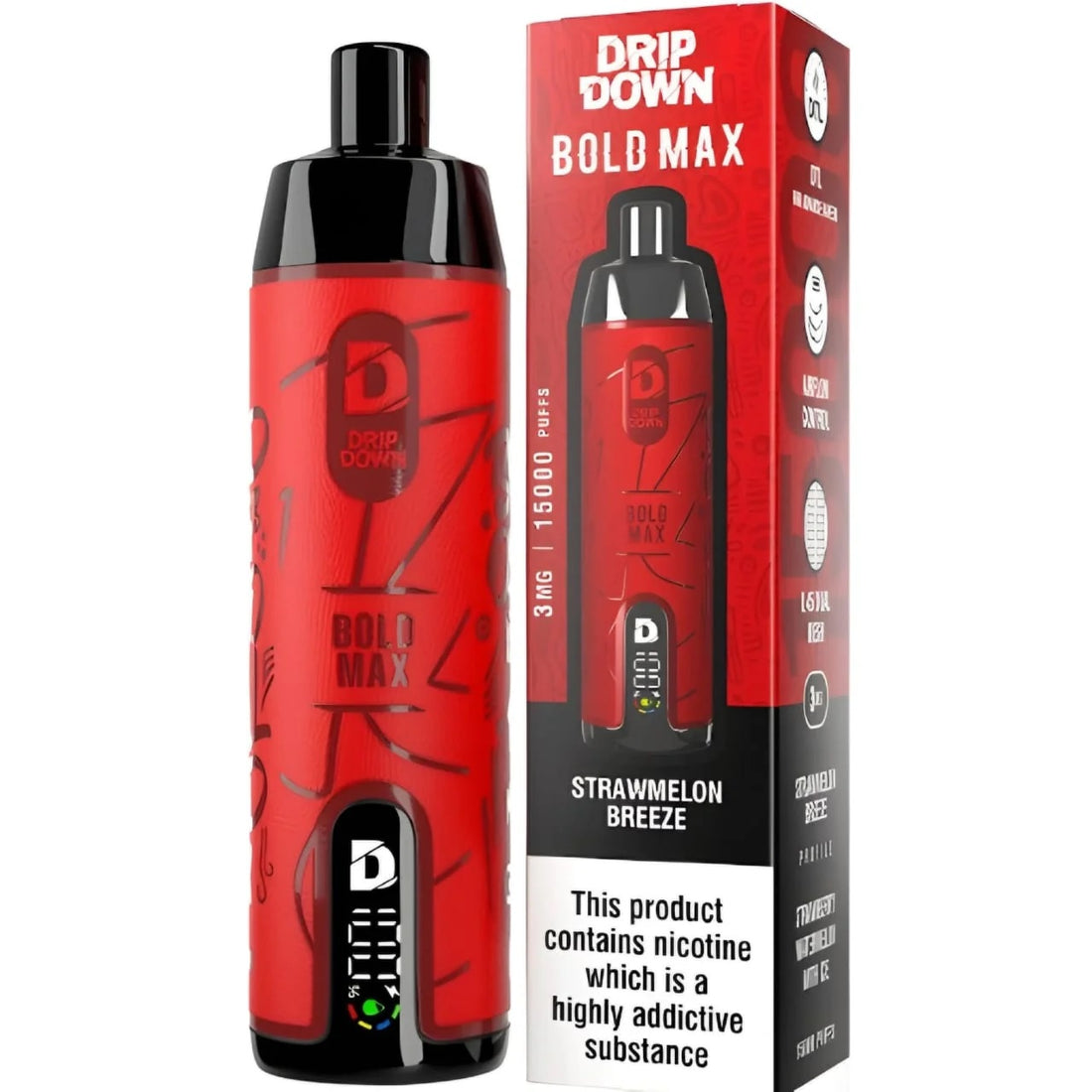Drip Down Bold Max 3MG 15000 Puffs New Arrival