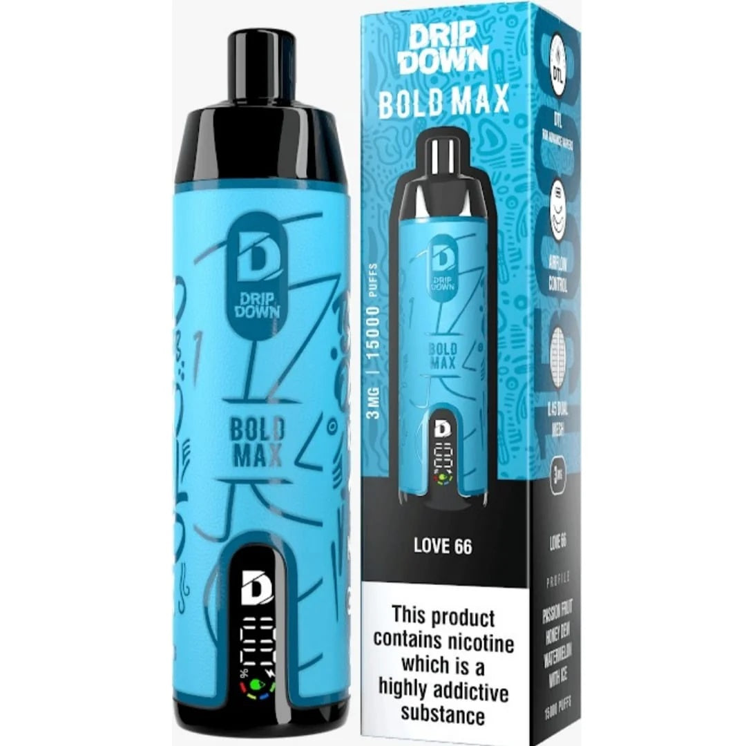 Drip Down Bold Max 3MG 15000 Puffs New Arrival