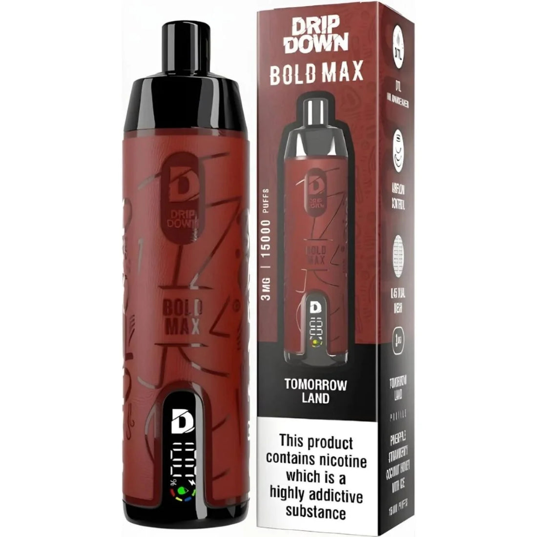 Drip Down Bold Max 3MG 15000 Puffs New Arrival