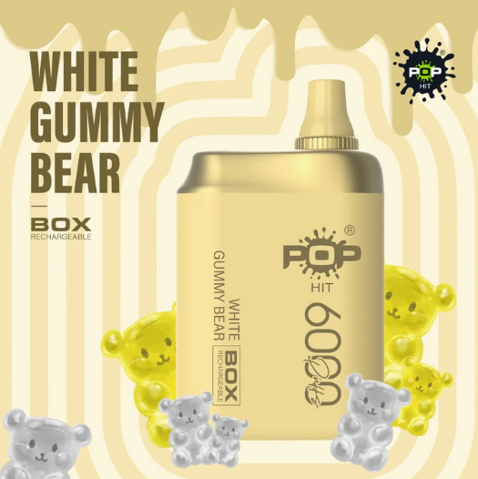 Pop Hit White Gummy Bear 6000Puffs 5% Mesh Coil