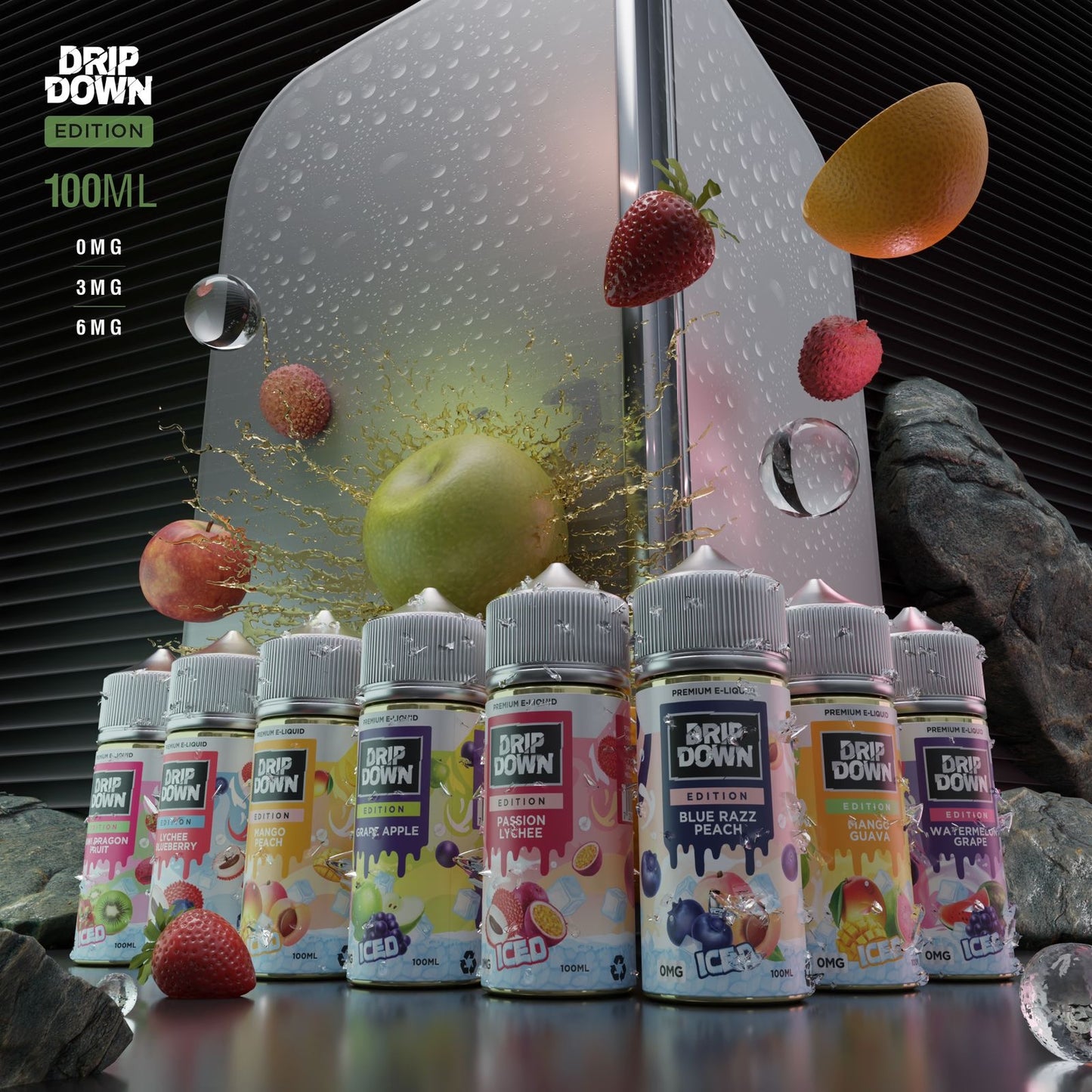 Drip Down Edition Series 3mg 100ml Iced