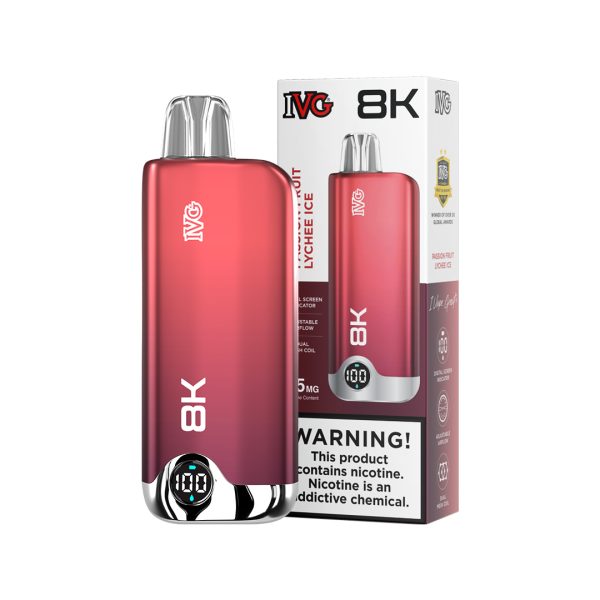 IVG 8000Puffs 35mg 600mAh Digital Screen Indicator