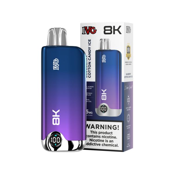 IVG 8000Puffs 35mg 600mAh Digital Screen Indicator