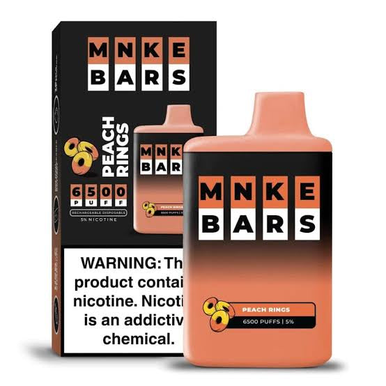 MNKE Bars Peach Rings  2% 6500Puffs Disposable