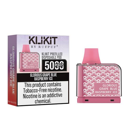 Klikit Glorious Grape Blueberry Ice 5000Puffs 5% Replacement Pod