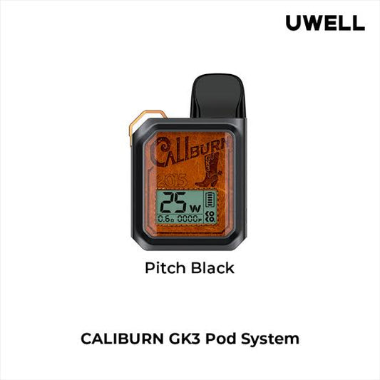 Uwell GK3 25W 900mAh Pod Kit 2.5ml Pitch Black