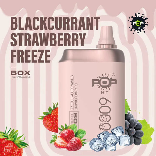 Pop Hit Blackcurrant Strawberry Freeze 6000Puffs 5% Mesh Coil