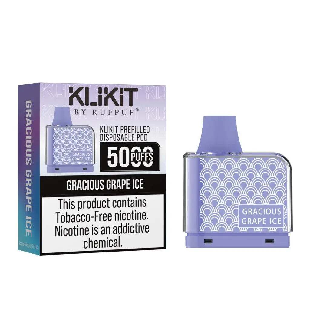 Klikit Gracious Grape Ice Prefilled Disposable Pod 50mg 5000Puffs