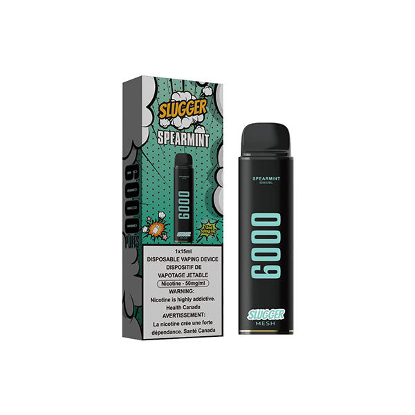 Slugger Spearmint 50mg 6000Puffs Disposable