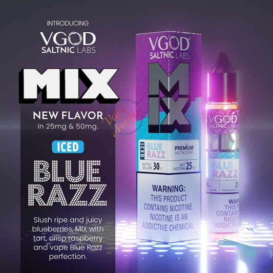 Vgod Blue Razz Iced Mix Series New Arrival 50mg 30ml