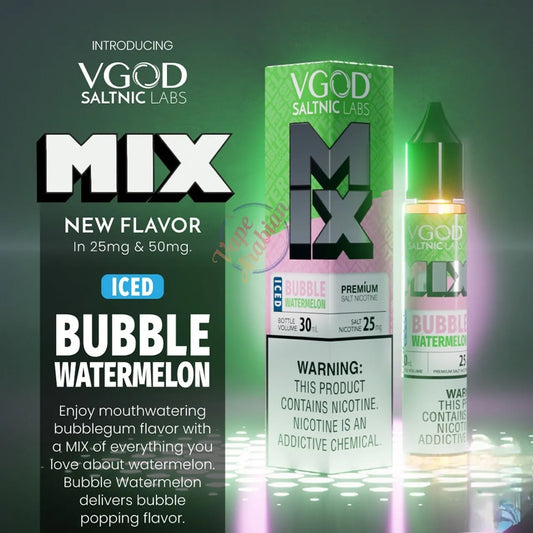 Vgod Bubble Watermelon Iced Mix Series New Arrival 50mg 30ml