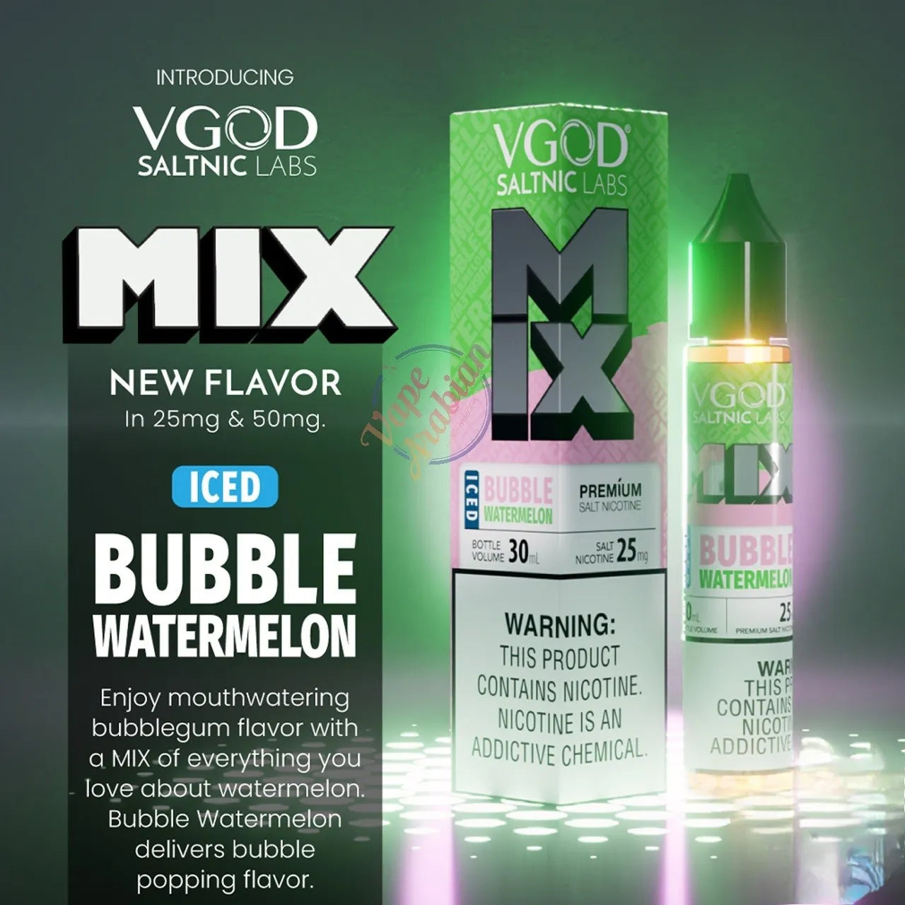 Vgod Watermelon Bubblegum Iced Mix Series New Arrival 25mg 30ml