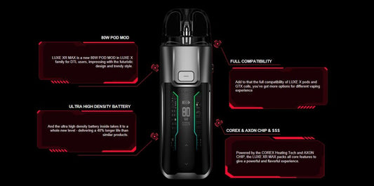 Vaporesso Luxe XR Max Pod Mod Kit 2800mAh 80W 5ml Silver