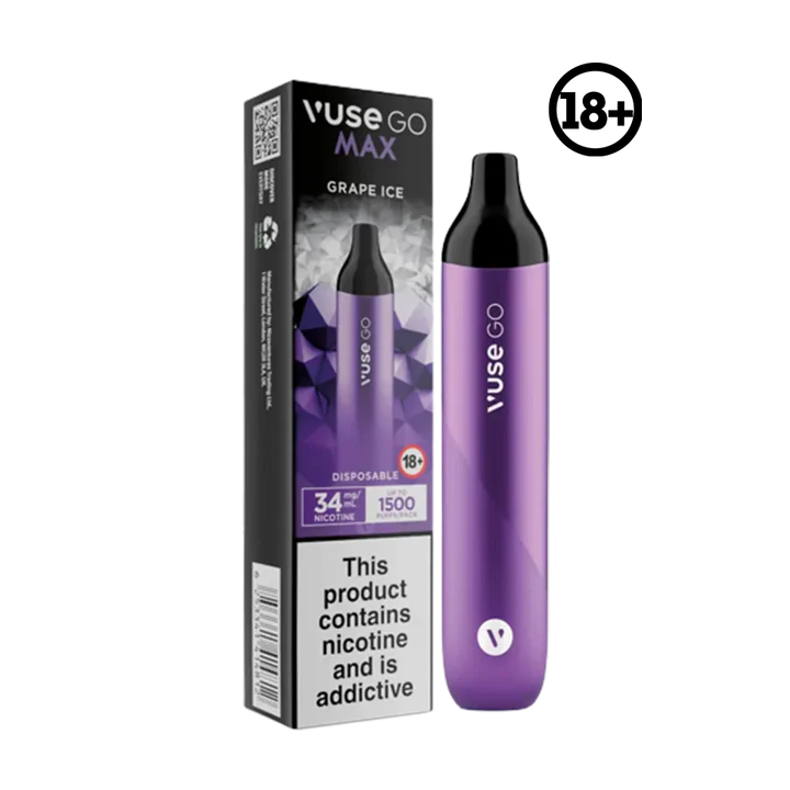 Vuse Go MAX Grape Ice 1500Puffs 34mg Disposable