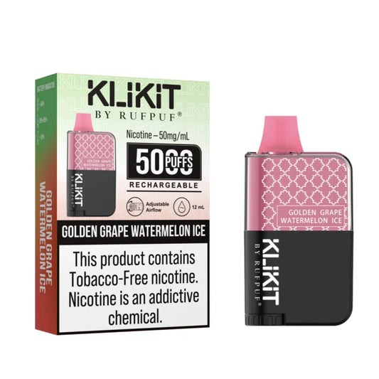 Klikit By Rufpuf Golden Grape Watermelon Ice 50mg 5000Puffs Disposable