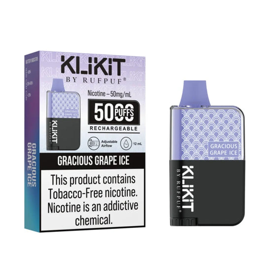 Klikit By Rufpuf Gracious Grape Ice 50mg 5000Puffs Disposable