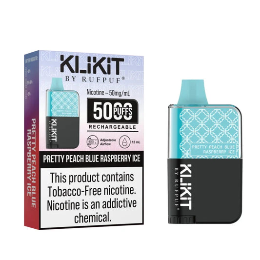 Klikit By Rufpuf Pretty Peach Blue Raspberry Ice 50mg 5000Puffs Disposable