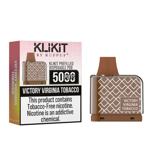 Klikit Victory Virginia Tobacco Prefilled Disposable Pod 50mg 5000Puffs